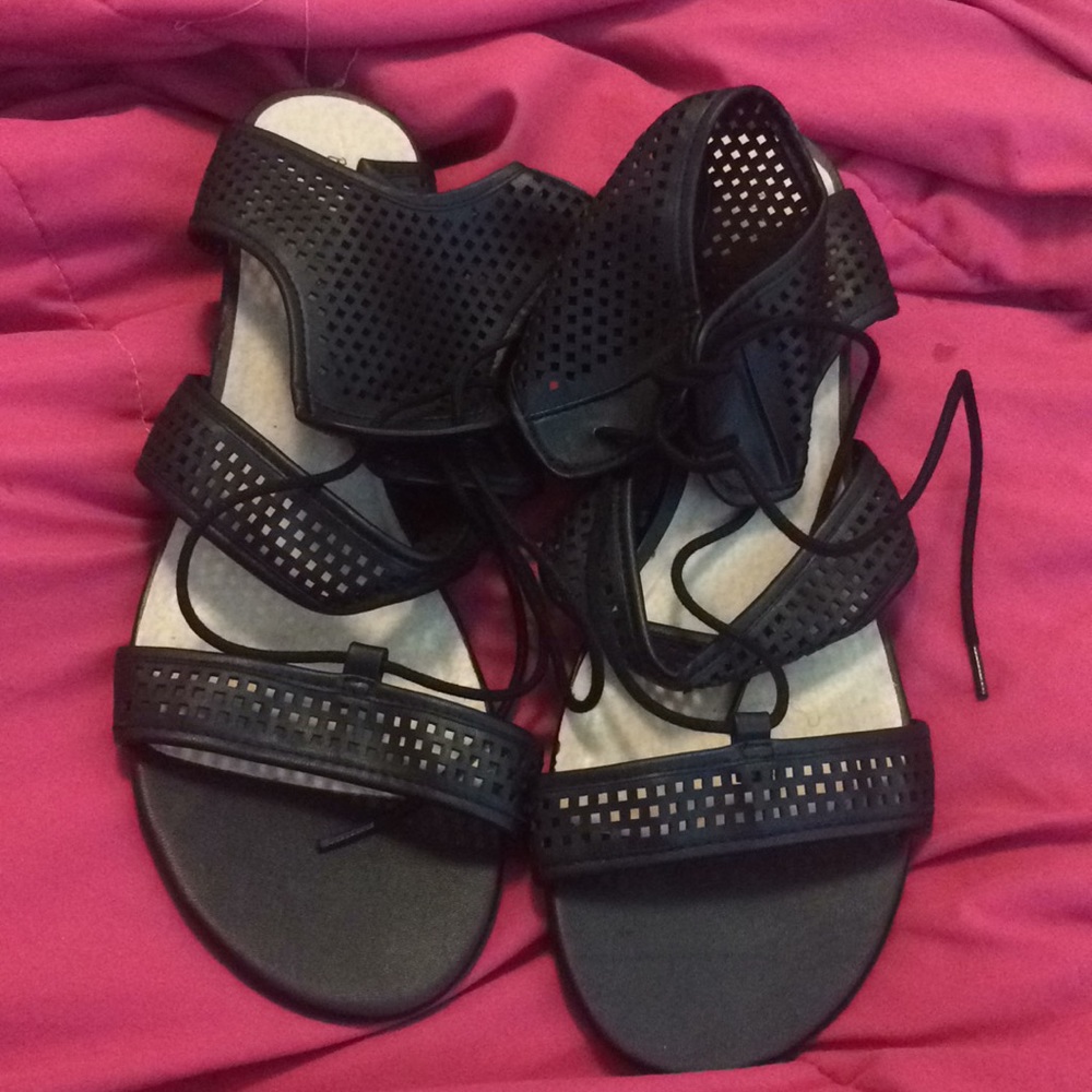 Black Sandals by Barefoot Tess.